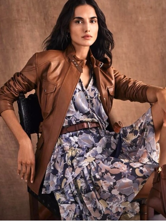 Ralph Lauren Dresses & Skirts - Ralph Lauren Floral Ruffle-Trim Georgette Dress